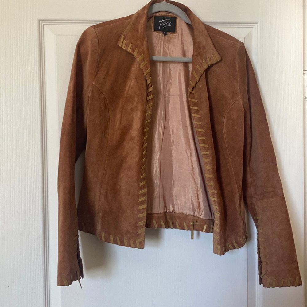 Vintage Tiziana Leather Suede Jacket Size M